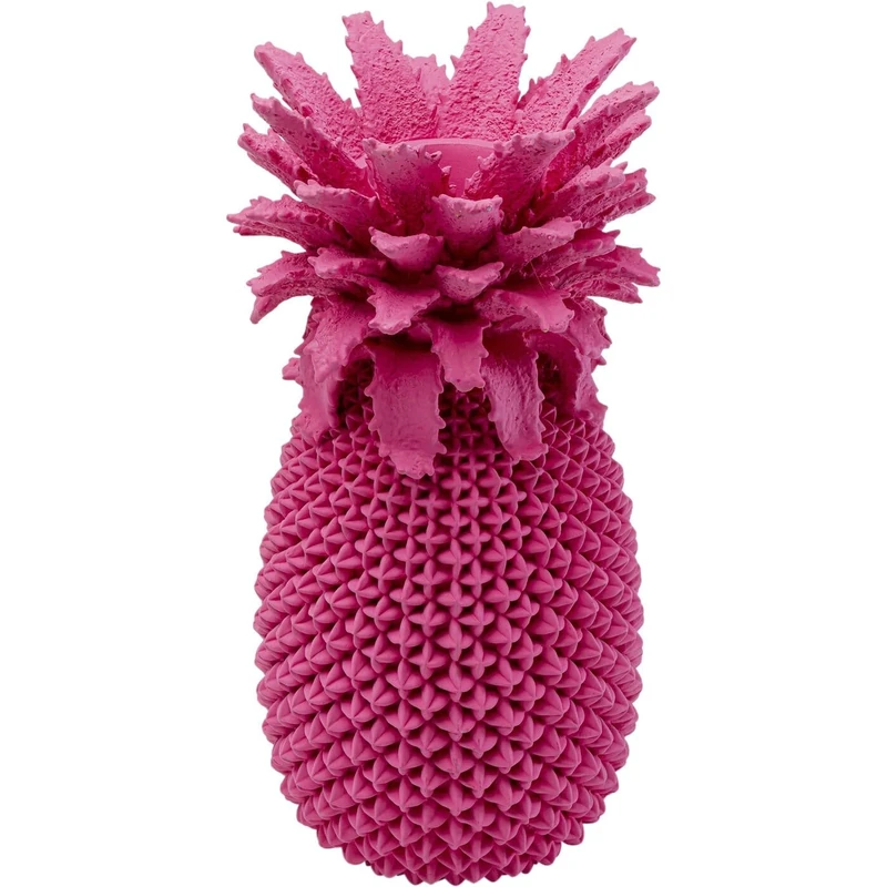 Kare Design Deco Vase Pineapple, Pink, Decorative Vase for Flowers, Modern, Room Decor, Home Decor, Table Decoration for Living Room, Bedroom, Home Office, 30x15x15 cm (H/W/D)