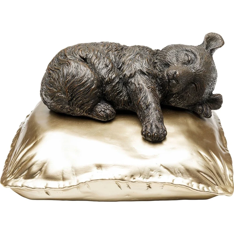 Kare Koala Design Decorative Figurine, Grey/Gold, Hand-Painted, Unique, Decorative Object for Living Room, Shelves, Animal Design, Bedroom Decoration, 20 x 35 x 35 cm (H x W x D)