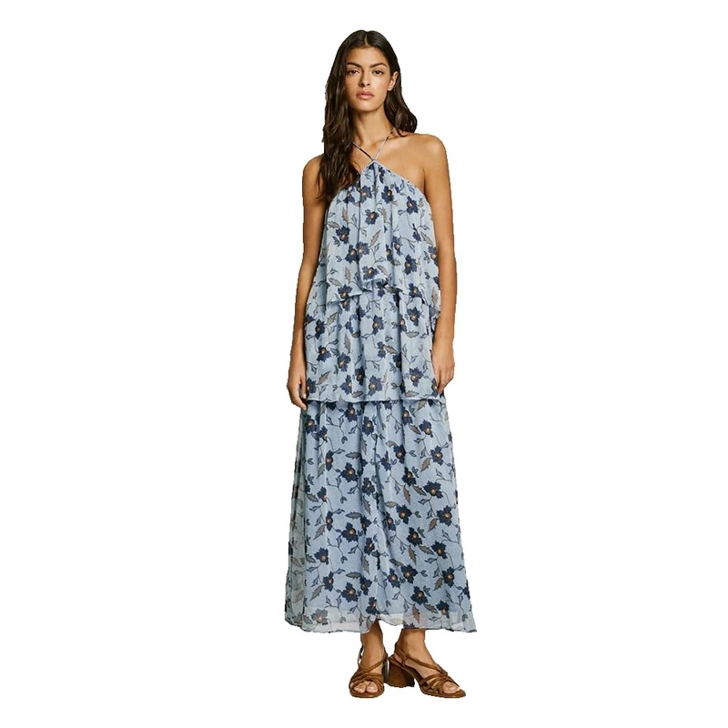 Pepe Jeans Women's ELIZABETH Dress, Blue(STEEL BLUE), XL