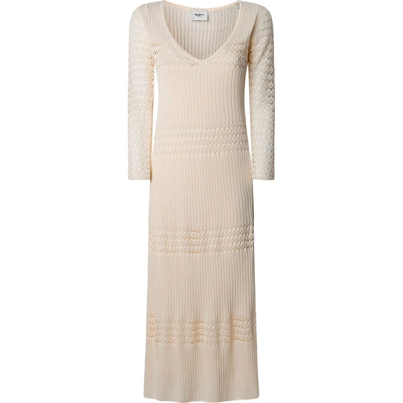 Pepe Jeans Women's PAULINA Dress, White(MOUSSE WHITE), M