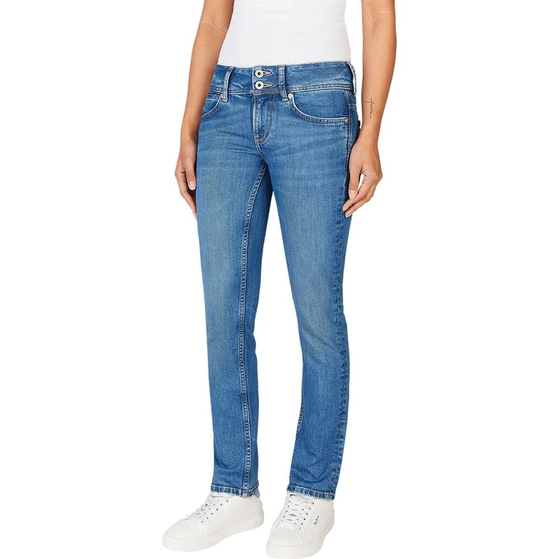 Pepe Jeans Women's Slim Jeans LW Venus, Blue (Denim-NC3), 32W x 34L
