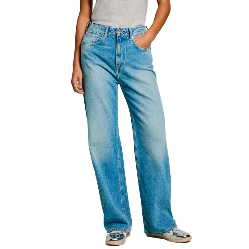 Pepe Jeans Women's STRAIGHT JEANS UHW, Blue (Denim-MS7), 32W x 32L