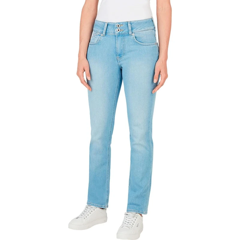 Pepe Jeans Women's SLIM JEANS MW, Blue (Denim-NC4), 24W/ x 32L