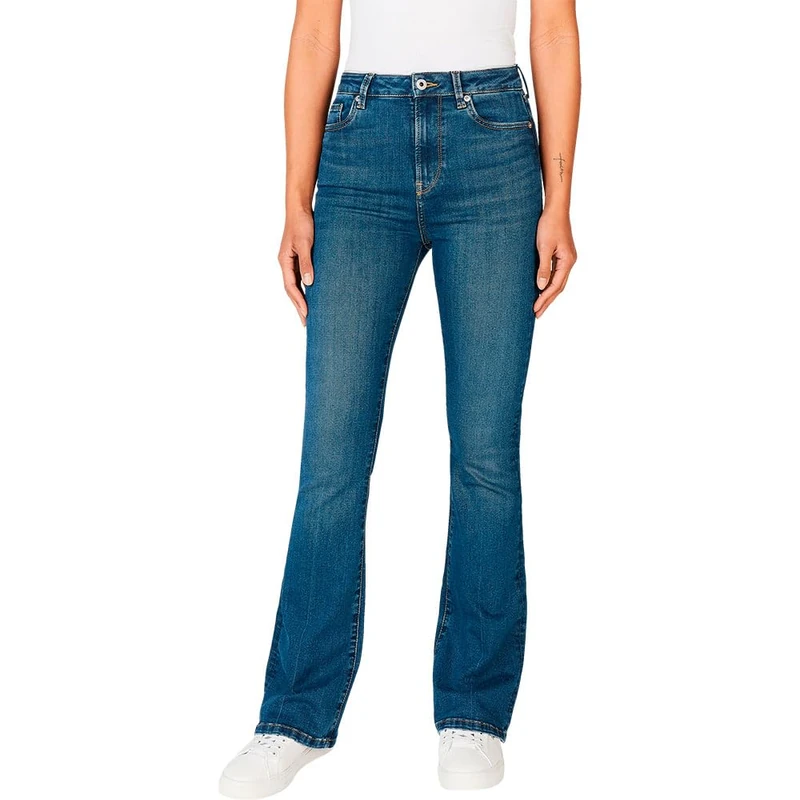Pepe Jeans Women's Flare HW Jeans, Blue (Denim-IA9), 26W x 32L