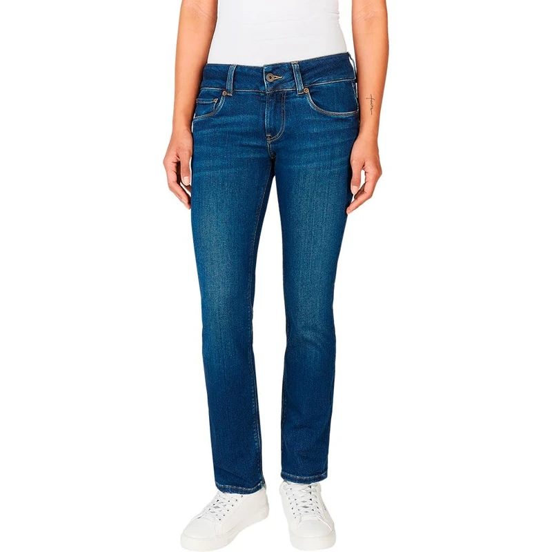 Pepe Jeans Women's SLIM JEANS LW, Blue (Denim-DP6), W26/L34
