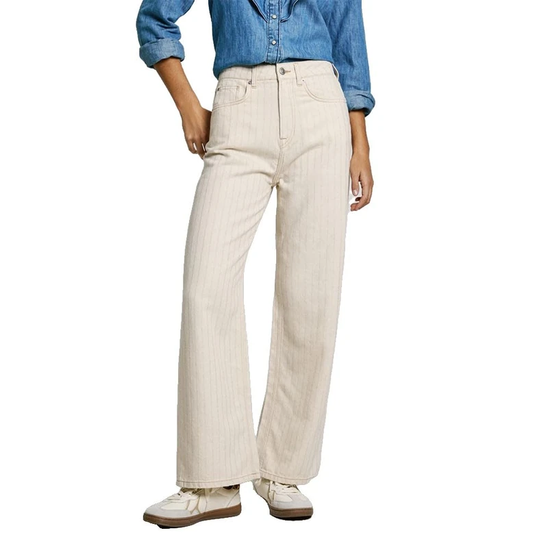 Pepe Jeans Women's STRAIGHT JEANS UHW STRIPE, Blue(DENIM), 26W x 30L
