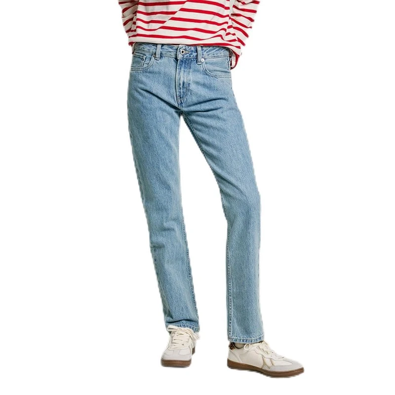 Pepe Jeans Women's Straight Jeans MW Mary, Blue (Denim-MS4), 29W x 32L - Image 1