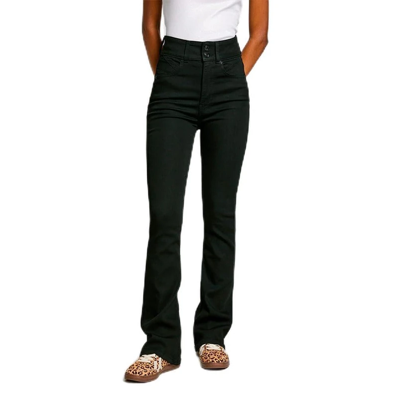 Pepe Jeans Women's Flare Contour UHW Jeans, Black (Denim-XM7), 25W x 30L