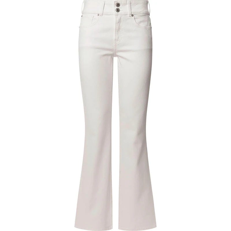 Pepe Jeans Women's Flare Jeans MW, White (Denim-TC5), 24W x 34L