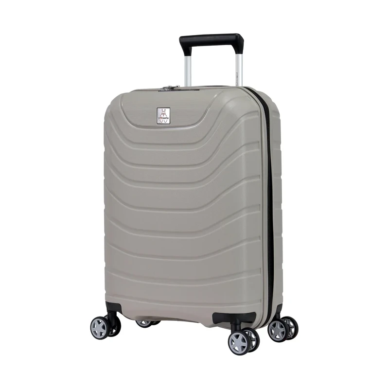 Probeetle by Eminent Hand Luggage Voyager XXI Expandable 55cm 42/47L Hard Shell Cabin Case S Extra Strong Polypropylene 4 Spinner Wheels Grey - Image 1
