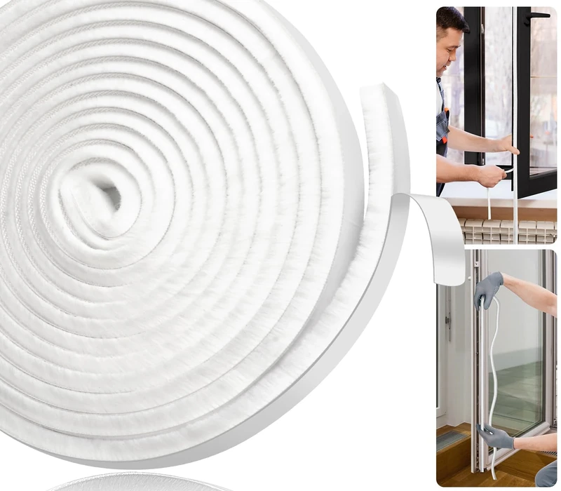 Joaercs Self-Adhesive Window Draft Excluder - 10m Brush Seal Strip