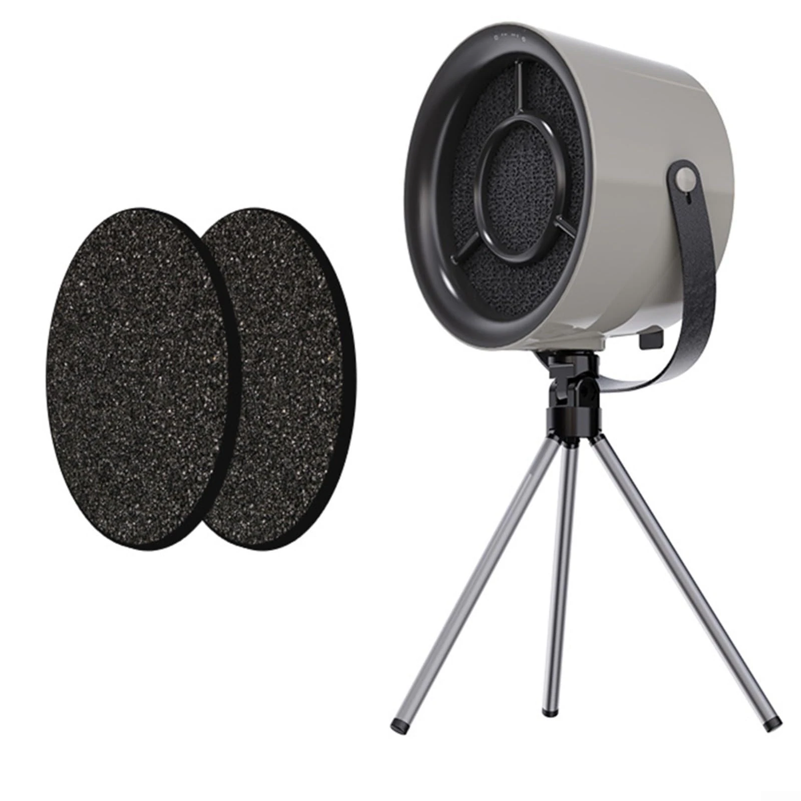 FUBESK Portable Range Hood,Cooker Hood with Removable Filter,Extractor Fan Kitchen for Home, Kitchen, Grill, Hot Pot, Camping, BBQ, Travel(Black Gray)