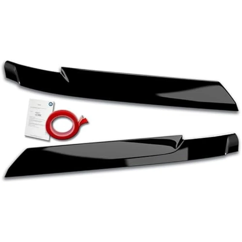 RDX Racedesign Head light spoilers compatible with Volkswagen Crafter & MAN TGE 2017- (ABS Gloss Black)