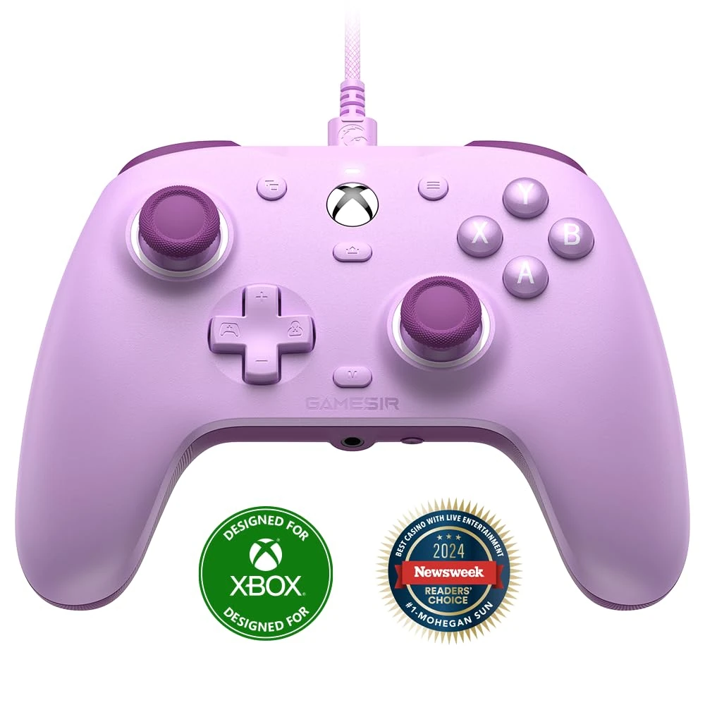 GameSir G7 SE Wired Controller for Xbox Series X|S, Xbox One & Windows 10/11, Plug and Play Gaming Gamepad with Hall Effect Joysticks/Hall Trigger, 3.5mm Audio Jack - Purple
