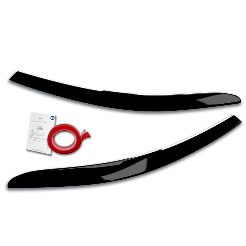 RDX Racedesign Head light spoilers compatible with Volkswagen Passat 3G B8 2014-2019 & 2019- (ABS Gloss Black)