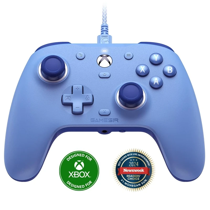 GameSir G7 SE Wired Controller for Xbox Series X|S, Xbox One & Windows 10/11, Plug and Play Gaming Gamepad with Hall Effect Joysticks/Hall Trigger, 3.5mm Audio Jack - Blue