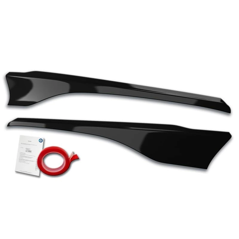 RDX Racedesign Head light spoilers compatible with Ford Transit Custom & Tourneo Custom Facelift 2018-2023 (ABS Gloss Black)