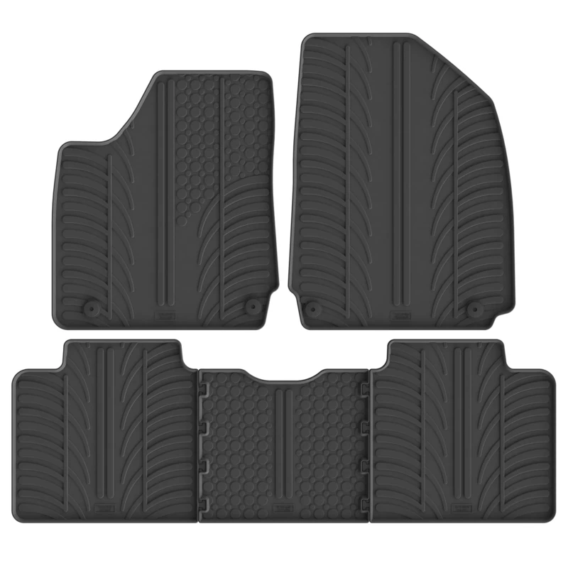 Gledring Set of Rubber Mats Compatible with Hyundai Ioniq 6 (CE) 2022 (T Profile 5 Pieces)