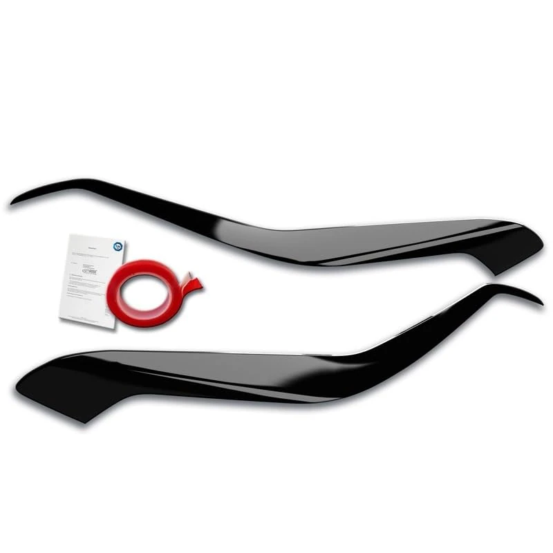 RDX Racedesign Head light spoilers compatible with Kia Sportage 2015-2022 (ABS Gloss Black)