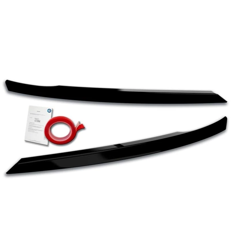 RDX Racedesign Head light spoilers compatible with Seat Ateca & Cupra Ateca 2016-2021 (ABS Gloss Black)