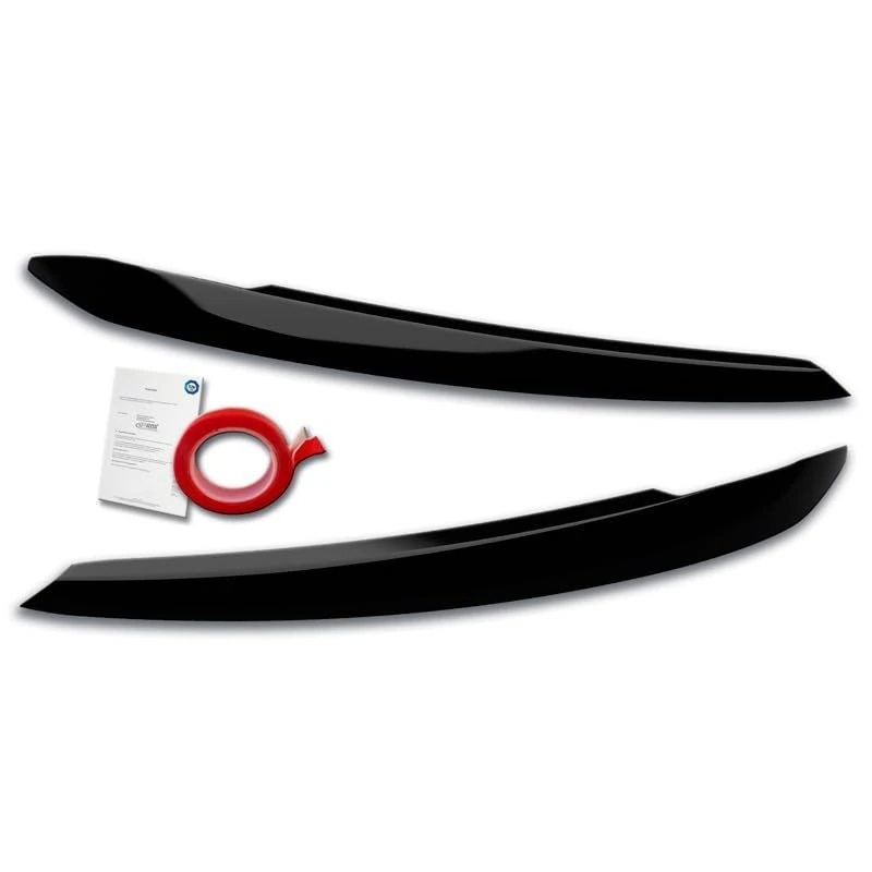 RDX Racedesign Head light spoilers compatible with Volkswagen Touran (5T) 2015- (Halogen) (ABS Gloss Black)