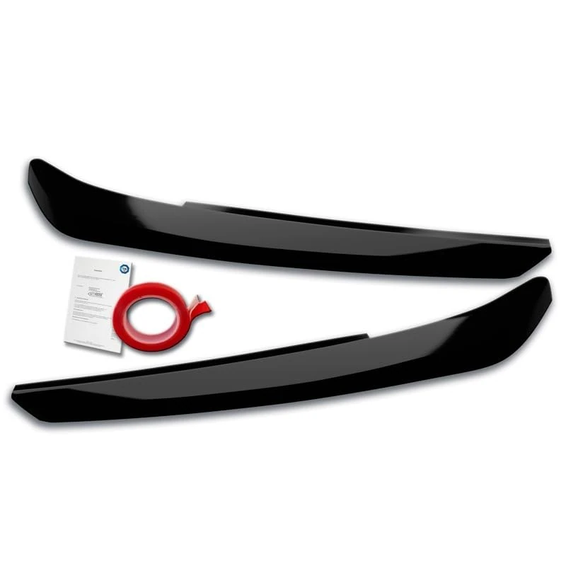 RDX Racedesign Head light spoilers compatible with Audi Q3 (F3) incl. Sportback 2019- (ABS Gloss Black)