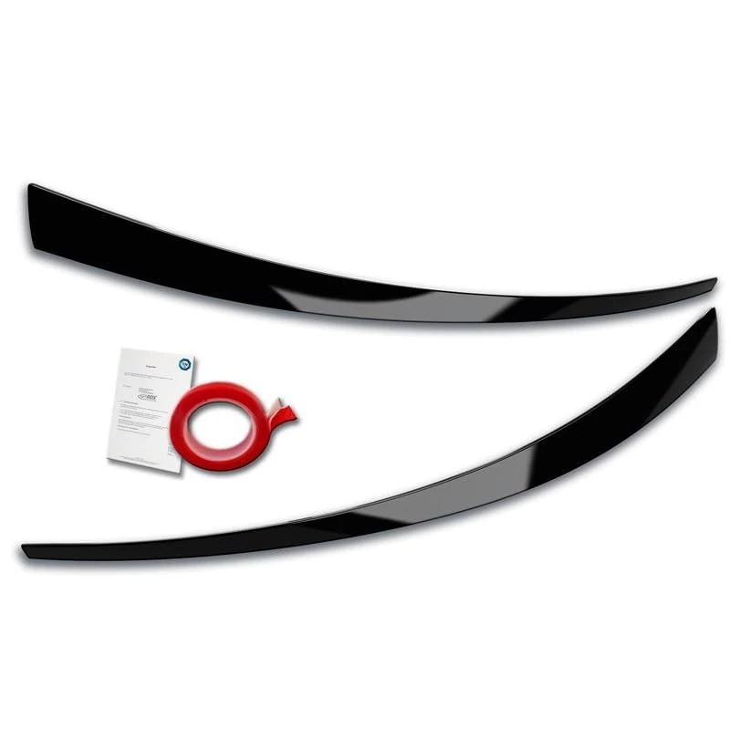 RDX Racedesign Head light spoilers compatible with Hyundai i30 2017-2021 (ABS Gloss Black)