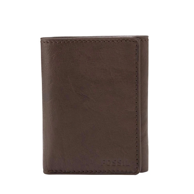 Fossil Men's Ingram bi-fold Wallet, Brown, Small