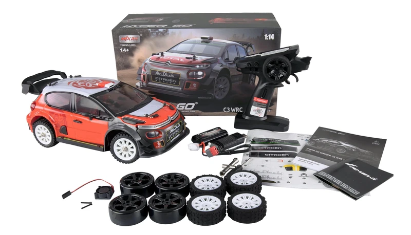 Amewi Hyper Go Citroen C3 WRC Rallye/Drift 4WD 1:14 Brushless with Gyro 45 km/h RTR, Black/Red
