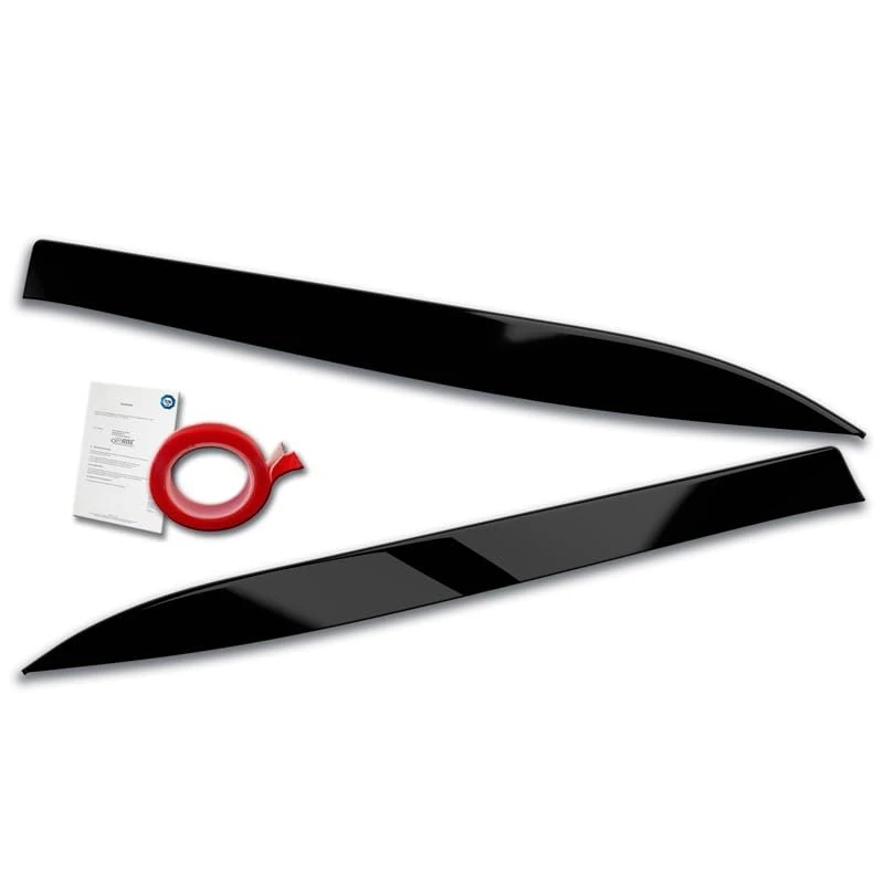 RDX Racedesign Head light spoilers compatible with Mercedes A-Class (W176) 2012-2019 (ABS Gloss Black)