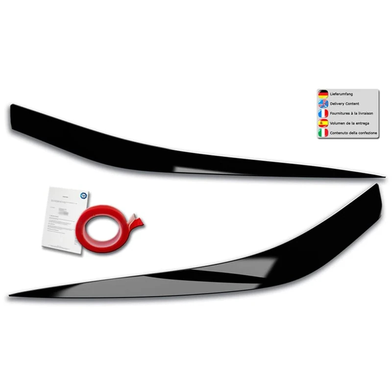 RDX Racedesign Head light spoilers compatible with Kia Ceed (CD) & ProCeed (CD) 2018- (ABS Gloss Black)