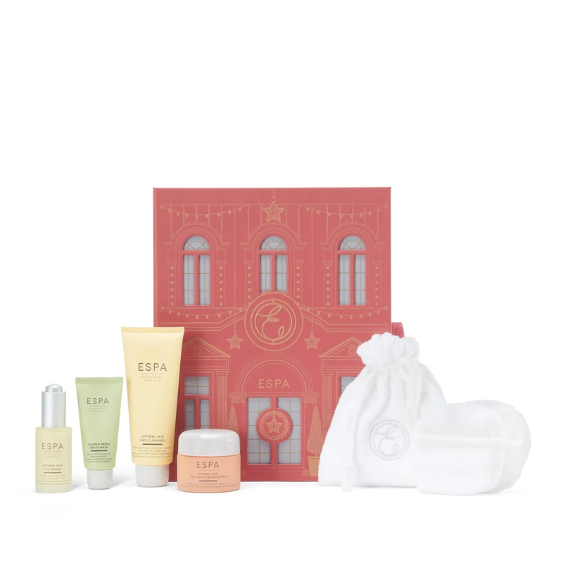 ESPA | Glow Giving Collection | Worth £169 | Includes a Cleanser, Serum, Moisturiser, Face Mask & Cotton Cosmetic Pads