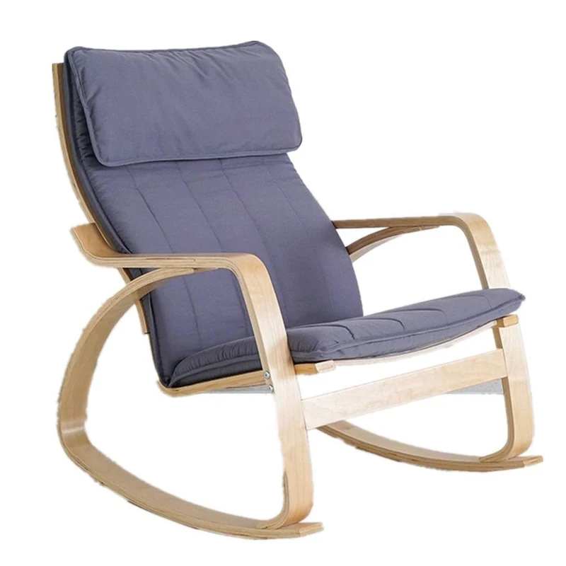 HBNING Comfortable Relax Lounge Chair With Cotton Fabric Cushion Foldable