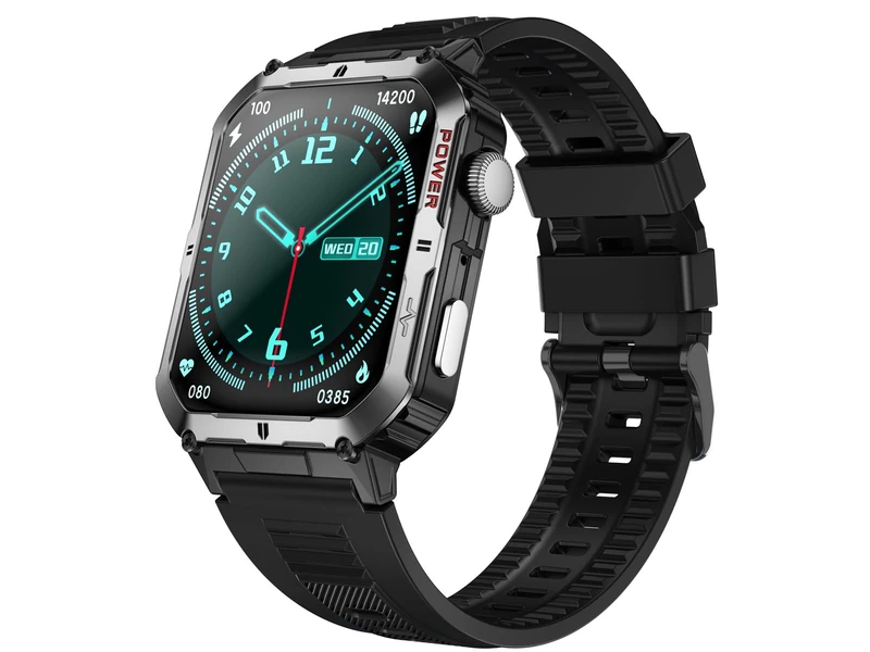 Trevi T-Fit 500 S Smartwatch with AMOLED Display 2.06 Inches Always On Full Touch, Wireless Calls, Sleep Monitor, Steps, Heart Rate, Fitness Tracker, Waterproof, Silver