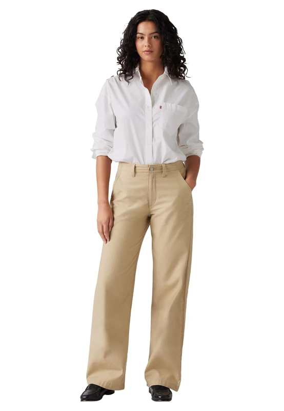 Levi's 90s Straight Casual Women's Chino, Travertine, 28W x 30L