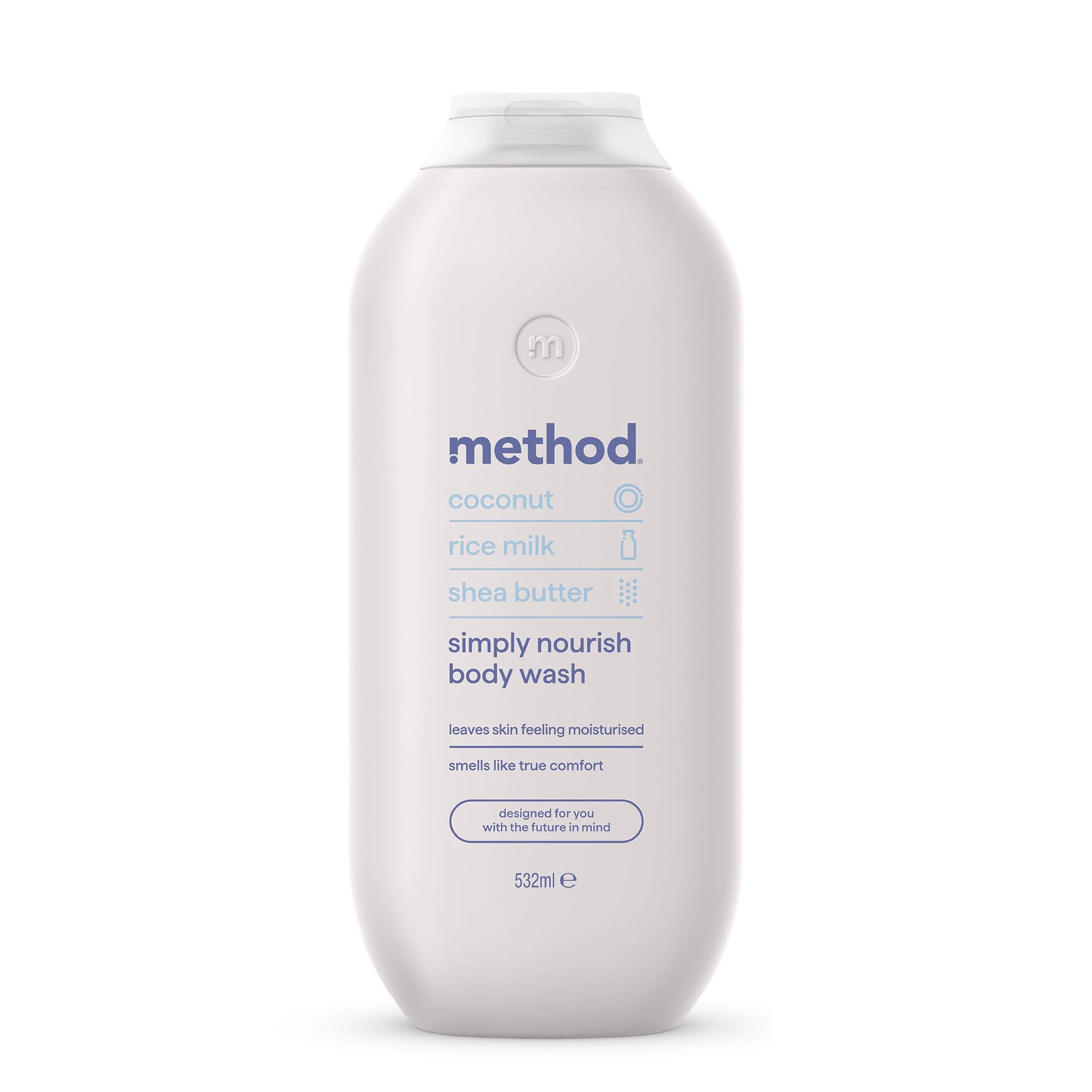 Method Body Wash, Simply Nourish, Shower Gel, Coconut, Rice Milk And Shea Butter Scent, Pack of 1, 532ml