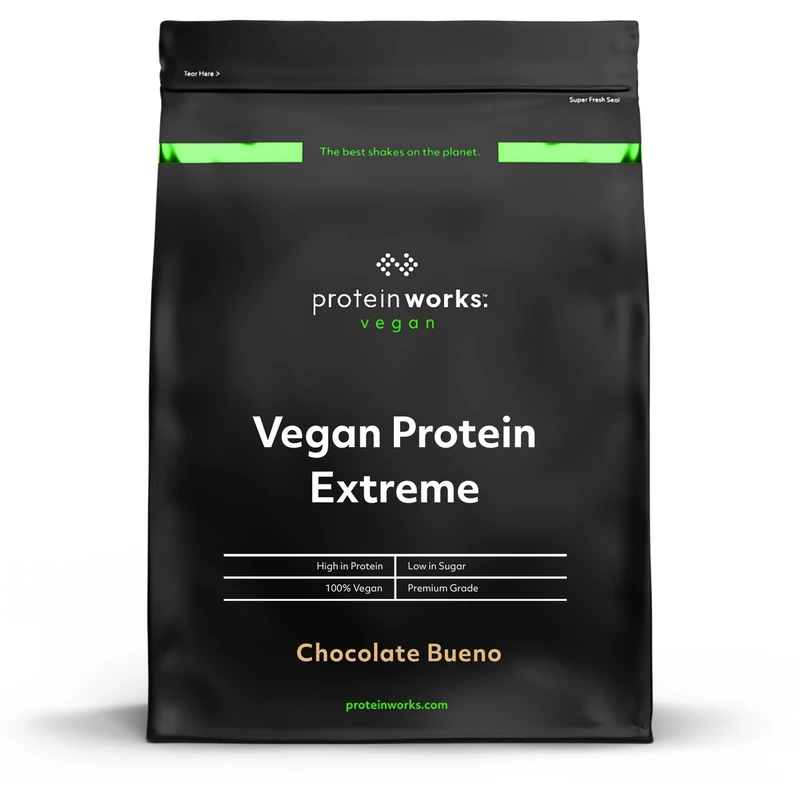 Protein Works | Vegan Protein 360 - Platinum Innovation, Premium Vegan Protein Powder, Plant-Based Protein Shake, Essential Vitamins & Minerals, Low Sugar, Chocolate Bueno, 57 Servings, 2kg