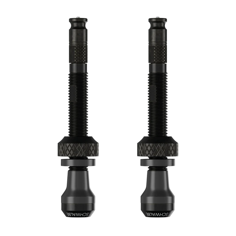 Schwalbe Clik Valve Tubeless Valve Set – 2 x 40 mm Bicycle Valve – Innovation for Easy Tyre Inflation – Tubeless Conversion