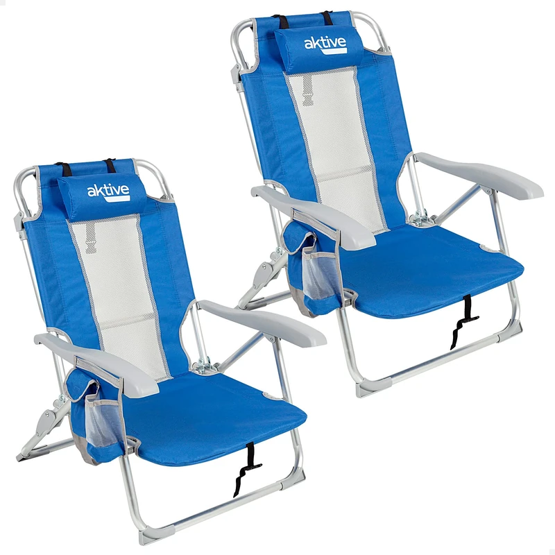 AKTIVE Folding Chairs, blue, 49x56x78 cm