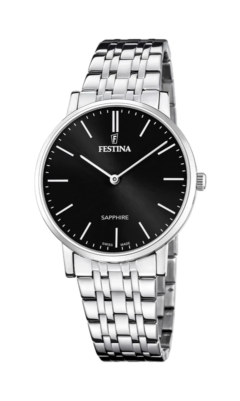 Festina Swiss Made Mens Steel Watch with Steel Bracelet F20045/4