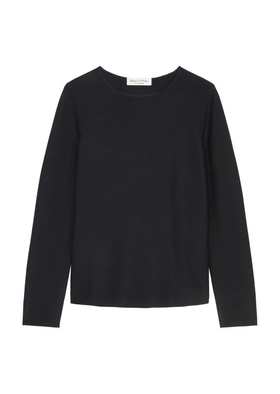 Marc OߴPolo Women's Slim Fit Organic Cotton Jumper, Blue (Shiny Blue), XS