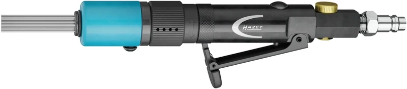 HAZET Mini Needle Scaler 9035M-6, 235.6 mm Length, Compressed Air Operated, Gentle Cleaning of Dirty Parts, 13 Stainless Steel Needles, 3000 Beats/min, 360 Degree Air Outlet