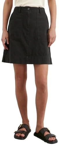 Marc OߴPolo Women’s Tailored Fit Cotton Linen Blend Mini Skirt, Black (Black), 20