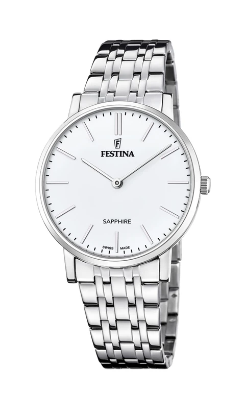 Festina Swiss Made Mens Steel Watch with Steel Bracelet F20045/2
