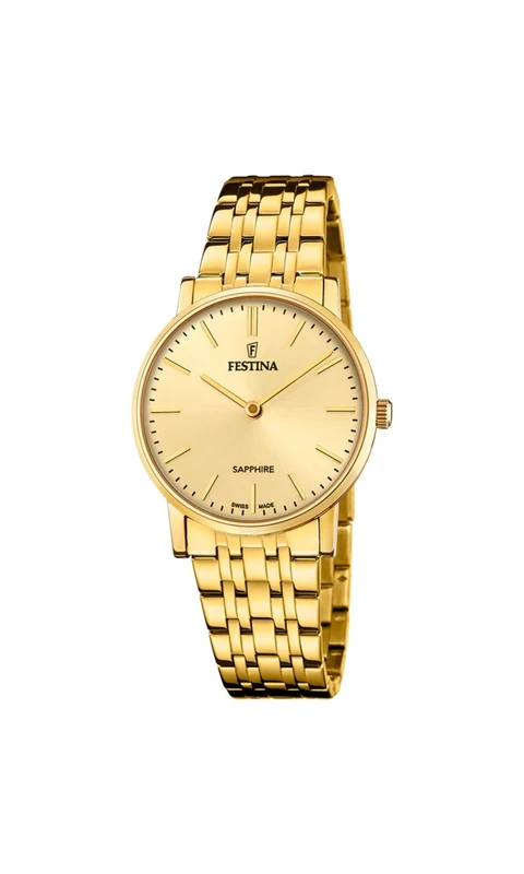 Festina Swiss Made Ladies Gold PVD-Plated Steel Watch with Bracelet F20048/3