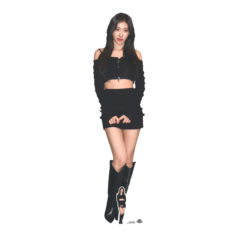 Star Cutouts CS1147 ITZY Chaeryeong Lifesize Cardboard Cutout 169cm with Mini – K-Pop Fan Gift, Party Decoration & Room Display
