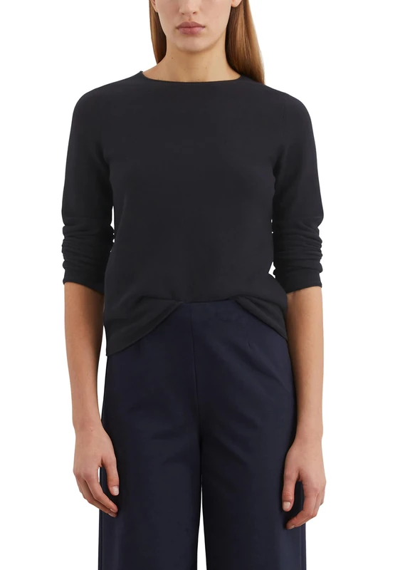 Marc OߴPolo Women's Slim Fit Organic Cotton Jumper, Blue (Deep Night Blue), M