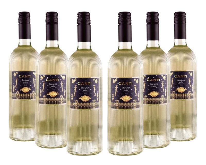 Canti - Italian White Wine Sauvignon D.O.C. Friuli, 12,5%, Full Round Flavor with an Aromatic Palate, 6x750 ml