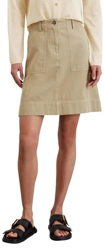 Marc OߴPolo Women’s Tailored Fit Cotton Linen Blend Mini Skirt, Beige (Summer Sand), 20