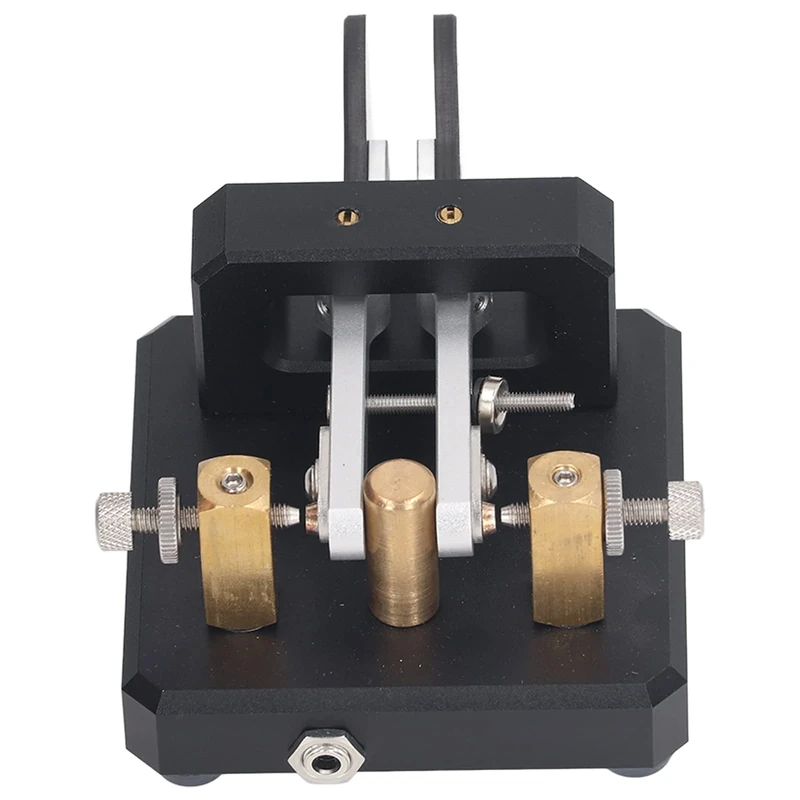 Morse Code Key Double Paddle Automatic CW Shortwave Telegram Tapper for Training Morse Code Key (Black)